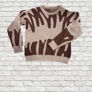 Brown Patterned Sweater